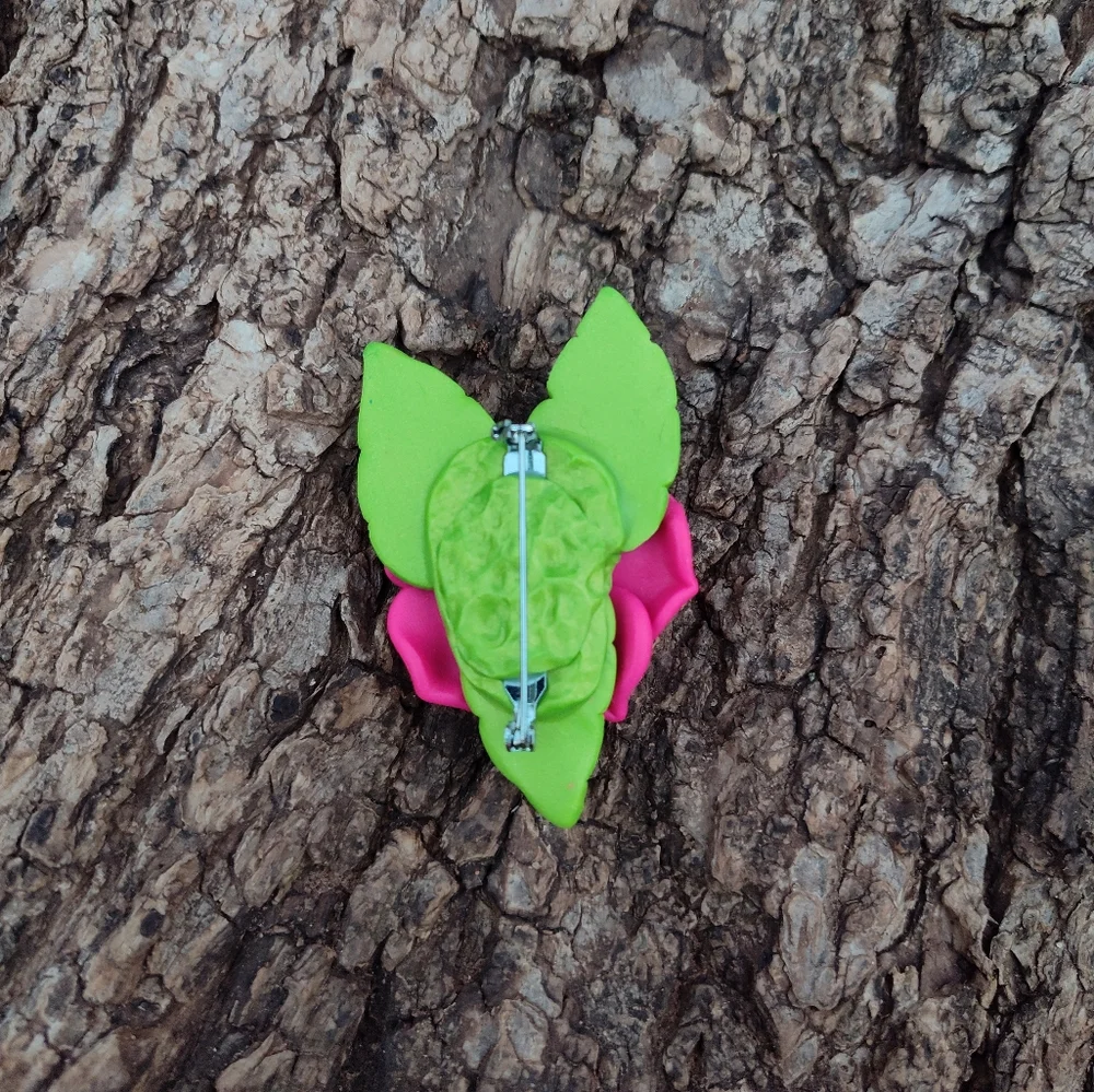 🌹The🌺Talkin Flower 🥀🌸 Pink Rose Pin - Picture 4 of 5